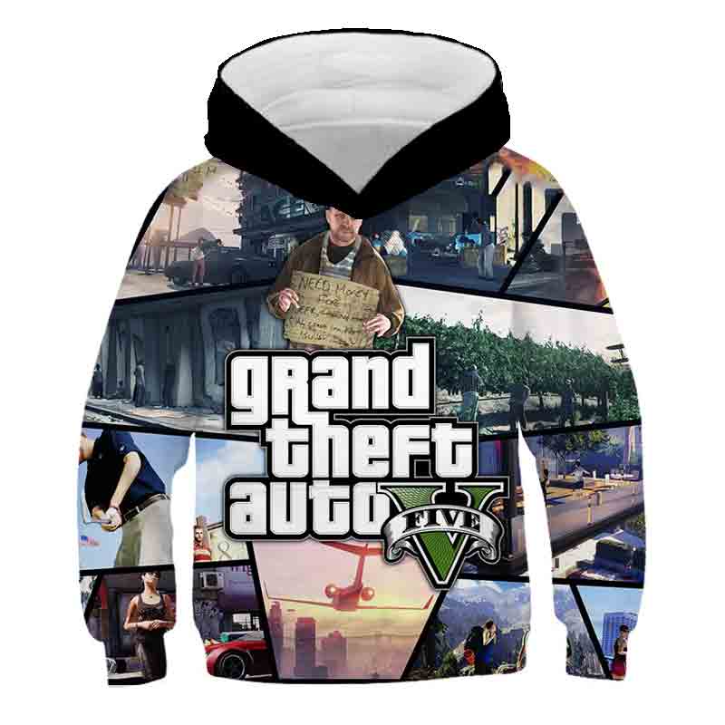 Grand Theft Auto 3D fun GTA 5 Fancy hoodies Long Sleeve Street Style ...