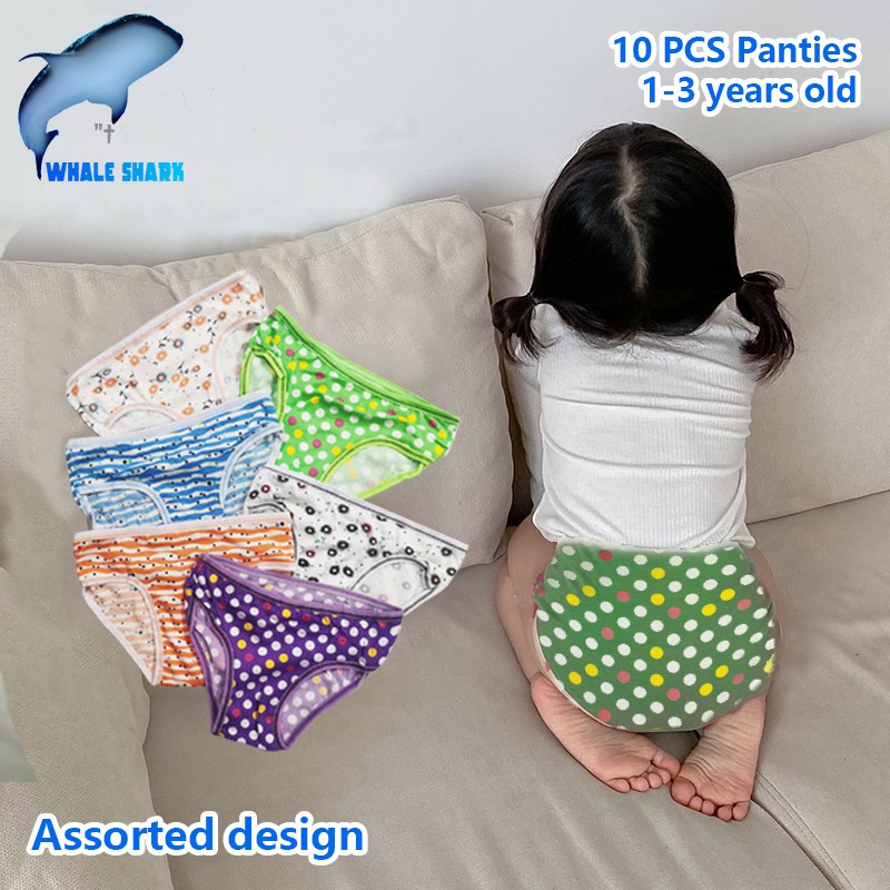 Whale shark (1PC) 1-3 year old girl panties kids baby girls Panties  assorted #13G3AS