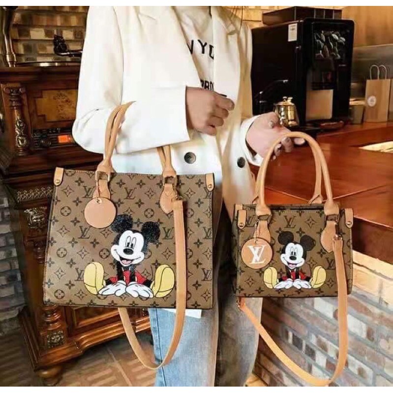 LV Sling Bag (Mickey Mouse), Women's Fashion, Bags & Wallets, Cross-body  Bags on Carousell