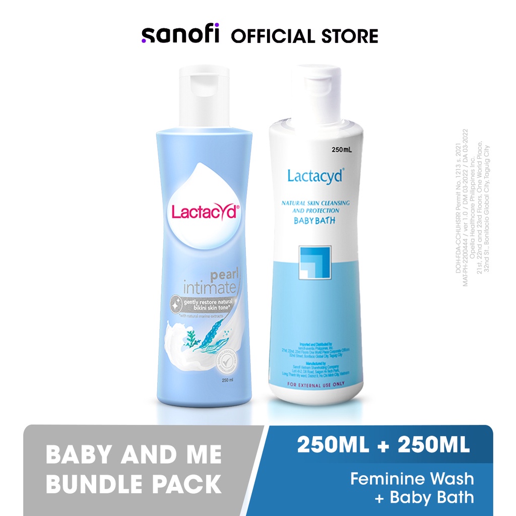 lactacyd baby bath Baby & Me (Lactacyd Pearl Intimate 250ml + Baby Bath