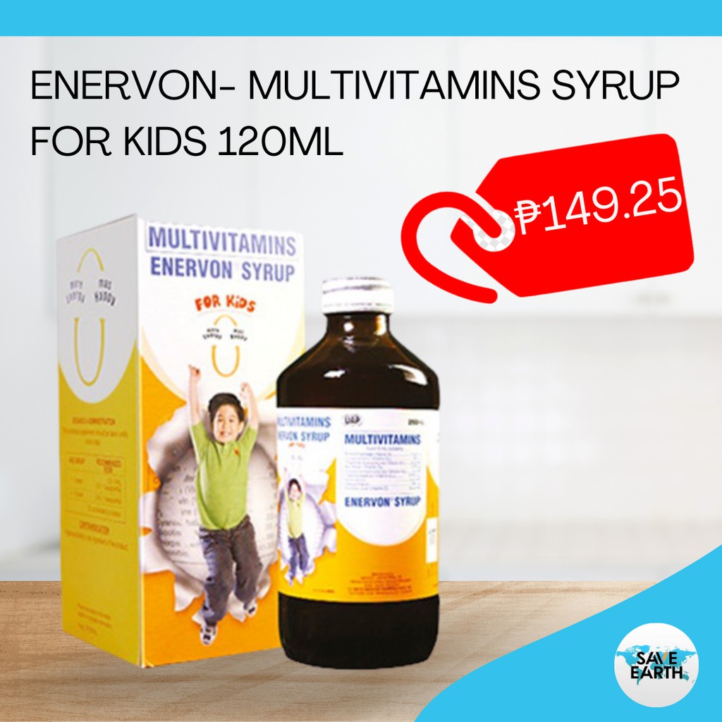 Enervon Syrup Multivitamins for kids 120ML Shopee Philippines