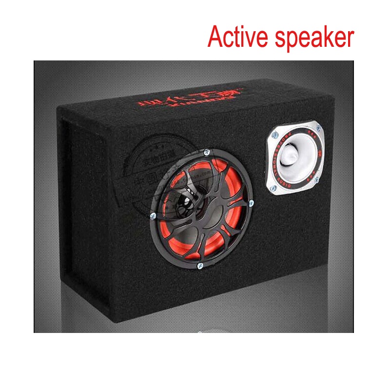12v 220v Portable Car Speakers Box 5 Inch 300watts Active Subwoofer