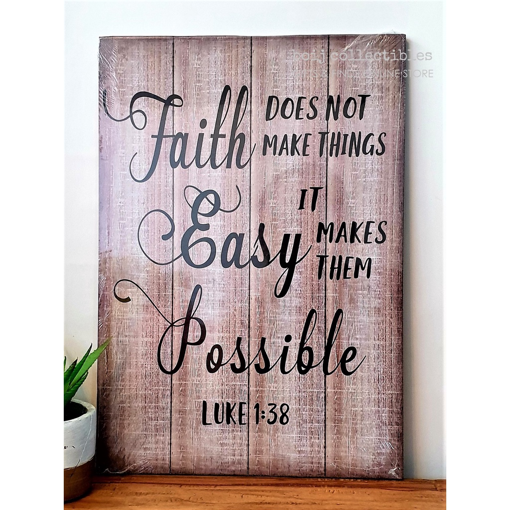BIBLE VERSE/CHRISTIAN QUOTES Series 1 Wooden Wall Decor (VERTICAL Style
