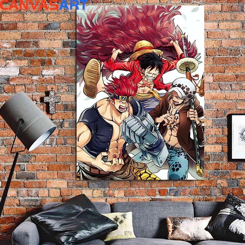 Anime Poster One Piece Poster Luffy Trafalgar Law and Kid Manga
