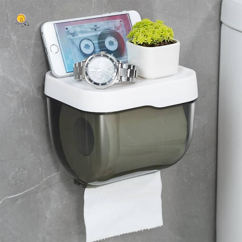 Toilet Paper Holder WallMount Waterproof Paper Towel Box Roll Non