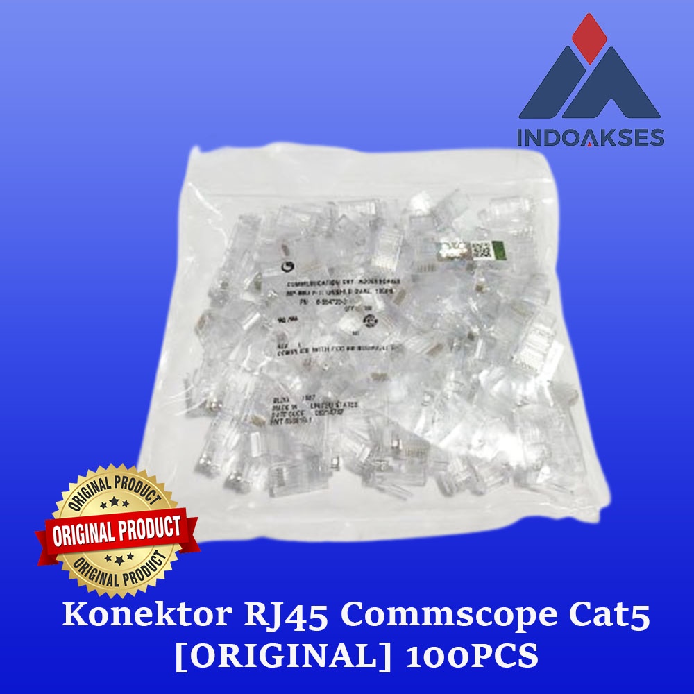 100pcs Cat5 (ORIGINAL) RJ45 AMP/Commscope Connector | Shopee Philippines