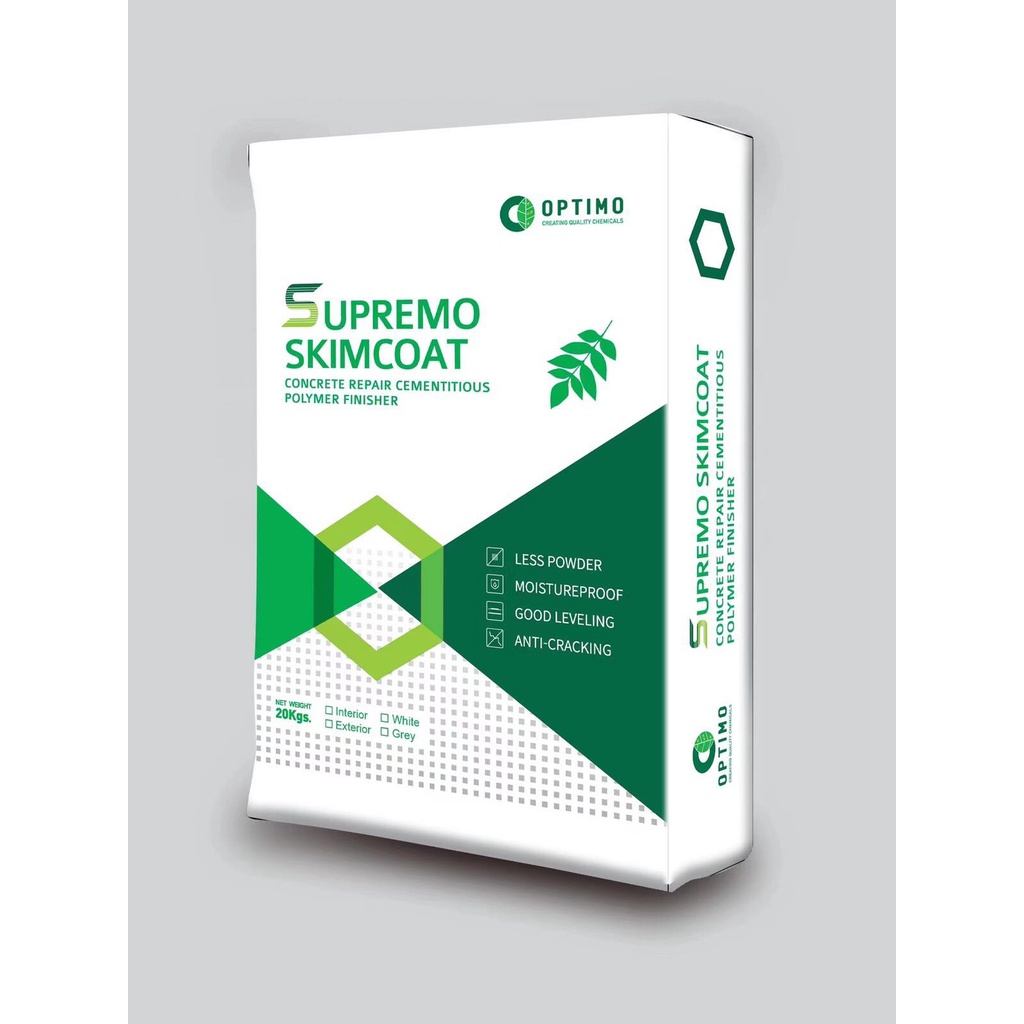 OPTIMO SUPREMO TILE ADHESIVE AND WHITE SKIMCOAT INTERIOR EXTERIOR TINGI