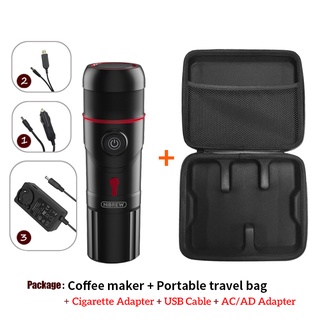 HiBREW Portable Coffee Machine for Car & Home,DC12V Expresso Coffee Maker  Fit Nexpresso Dolce Pod Capsule Coffee Powder H4A