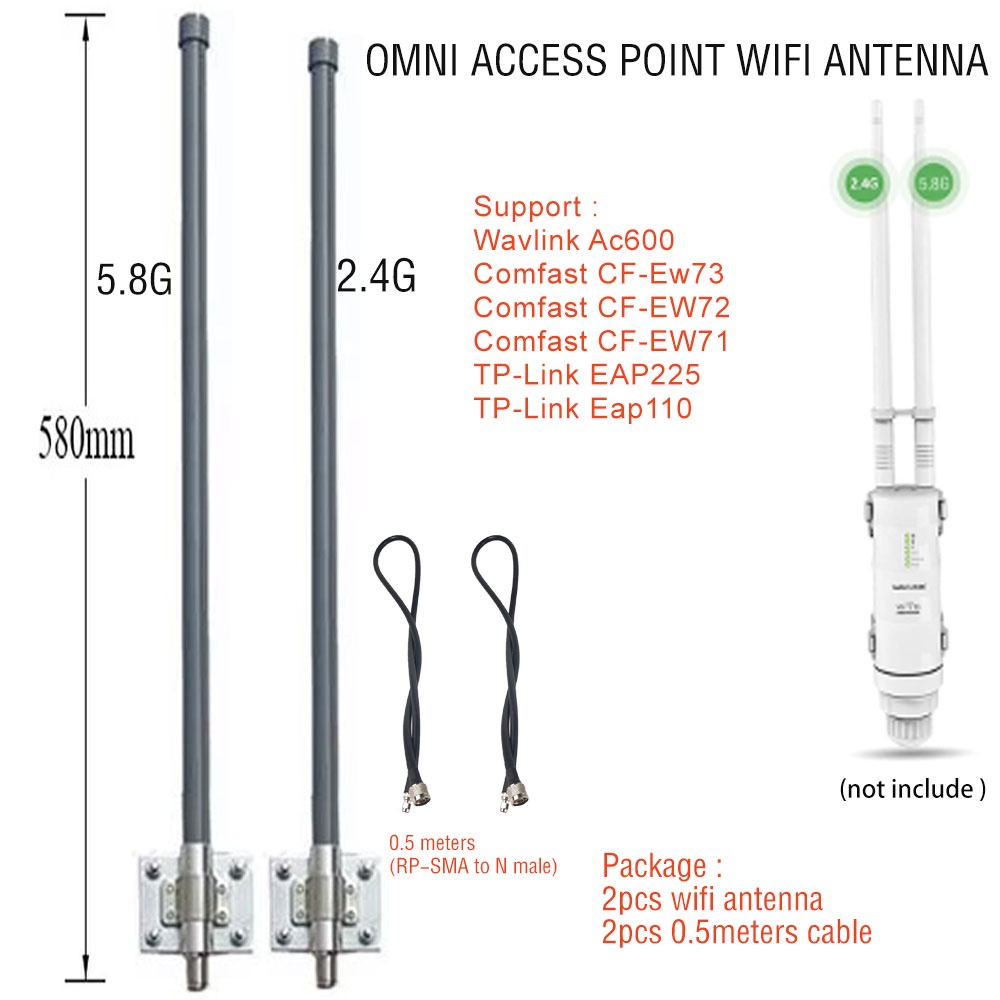 Dual Band 2.4G 5.8G Omni WiFi Antenna WiFi Access Point External