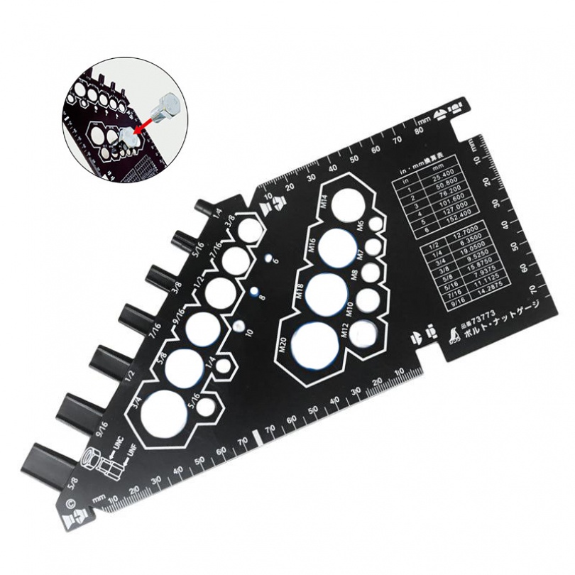 Bolt Nut Nominal Gauge Thread Gauge with Inch Millimeter Conversion ...