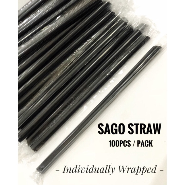 Individually Wrapped Sago Straw [100pcs] | Shopee Philippines