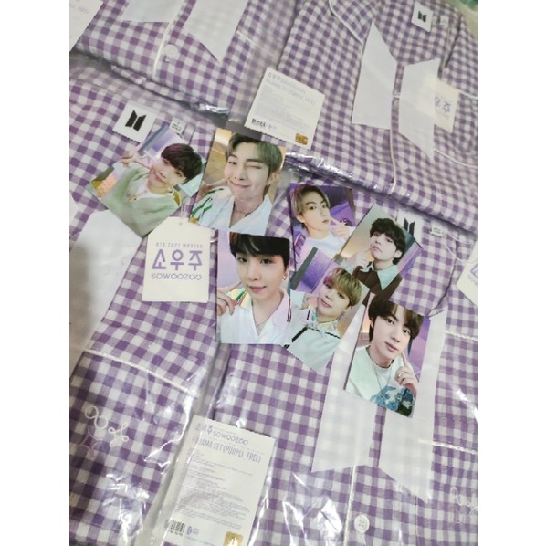 ONHAND BTS Sowoozoo PAJAMA and PHOTOCARDS TINGI Shopee Philippines