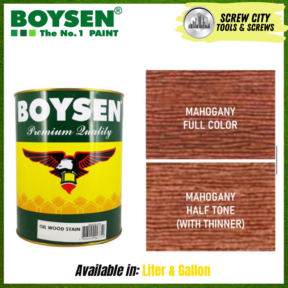 Boysen OIL WOODSTAIN MAHOGANY - Gallon/4L B-2707 | Shopee Philippines