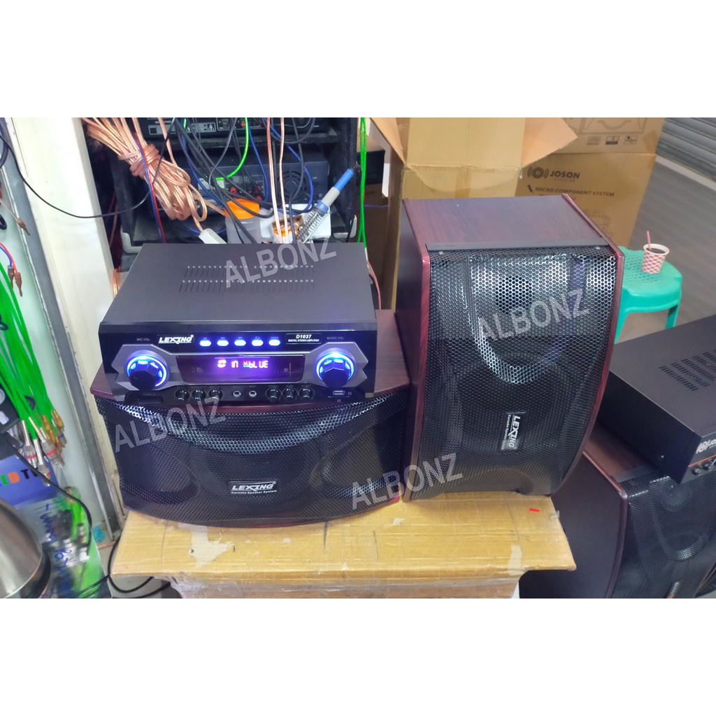 AC/DC Amplifier with Speaker Set Karaoke Stereo Amplifier Lexing D1037 ...