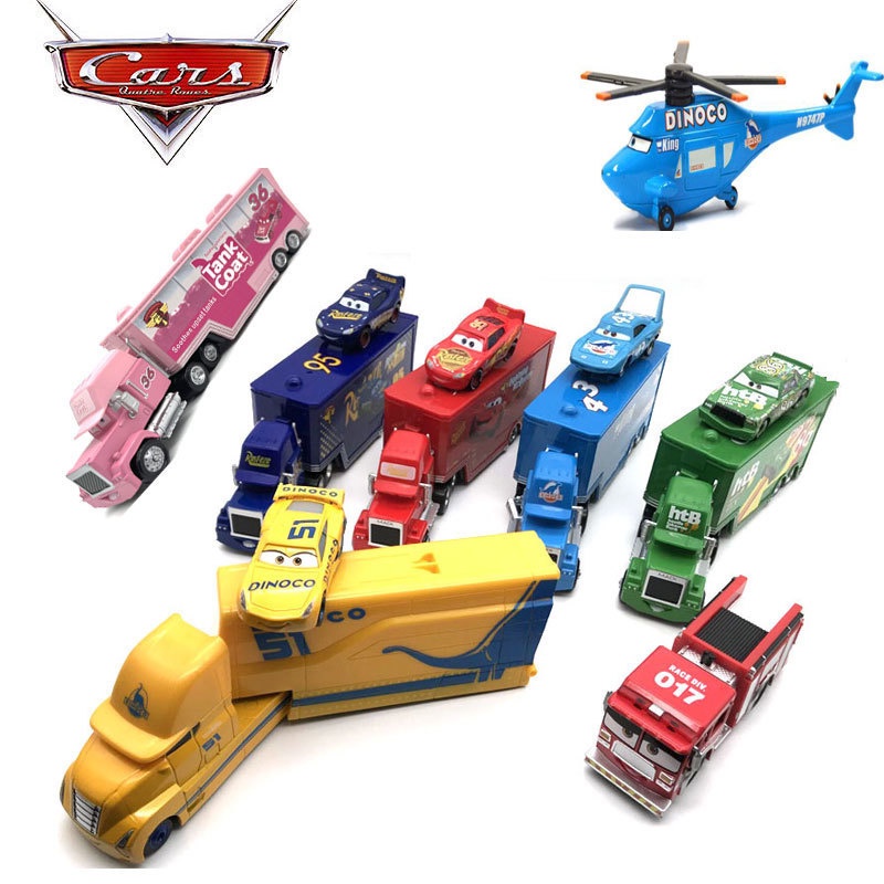 Disney Pixar Car 3 Lightning McQueen Dinoco Cruz Ramirez Hauler Truck