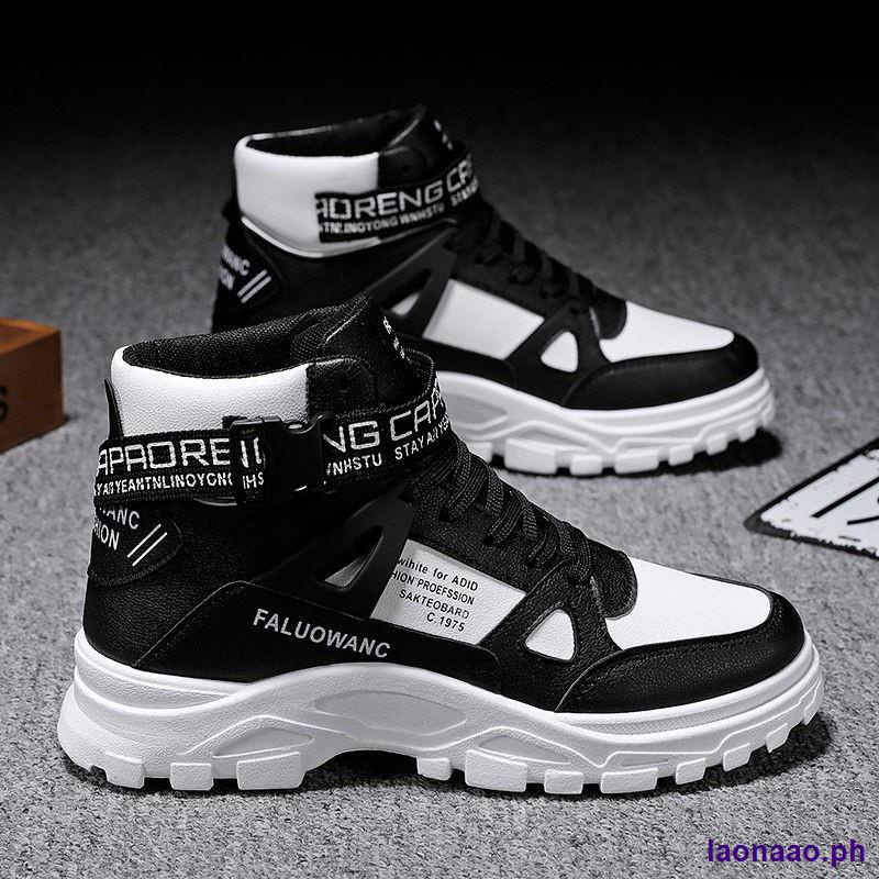 ۩Sneakers High Cut shoes Men Shoes new tooling shoes trend all-match Martin  boots casual high-top sneakers ins