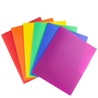 24pcs L Type Folders A5 Plastic Clear Document Folder Jacket Sleeves, Pink