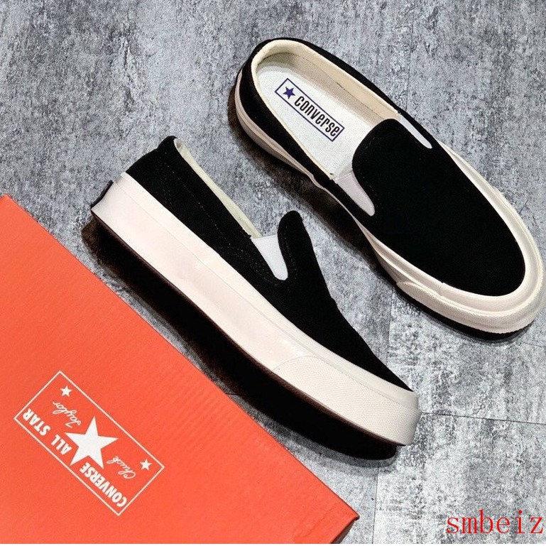 converse slip on black