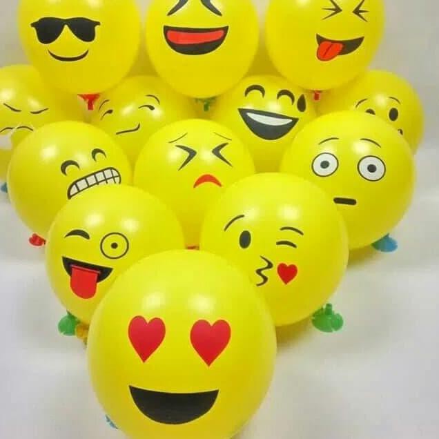 Zj Emoji Emoticon Latex Smile Balloons 1 Pack 10 Pcs Jaman Now