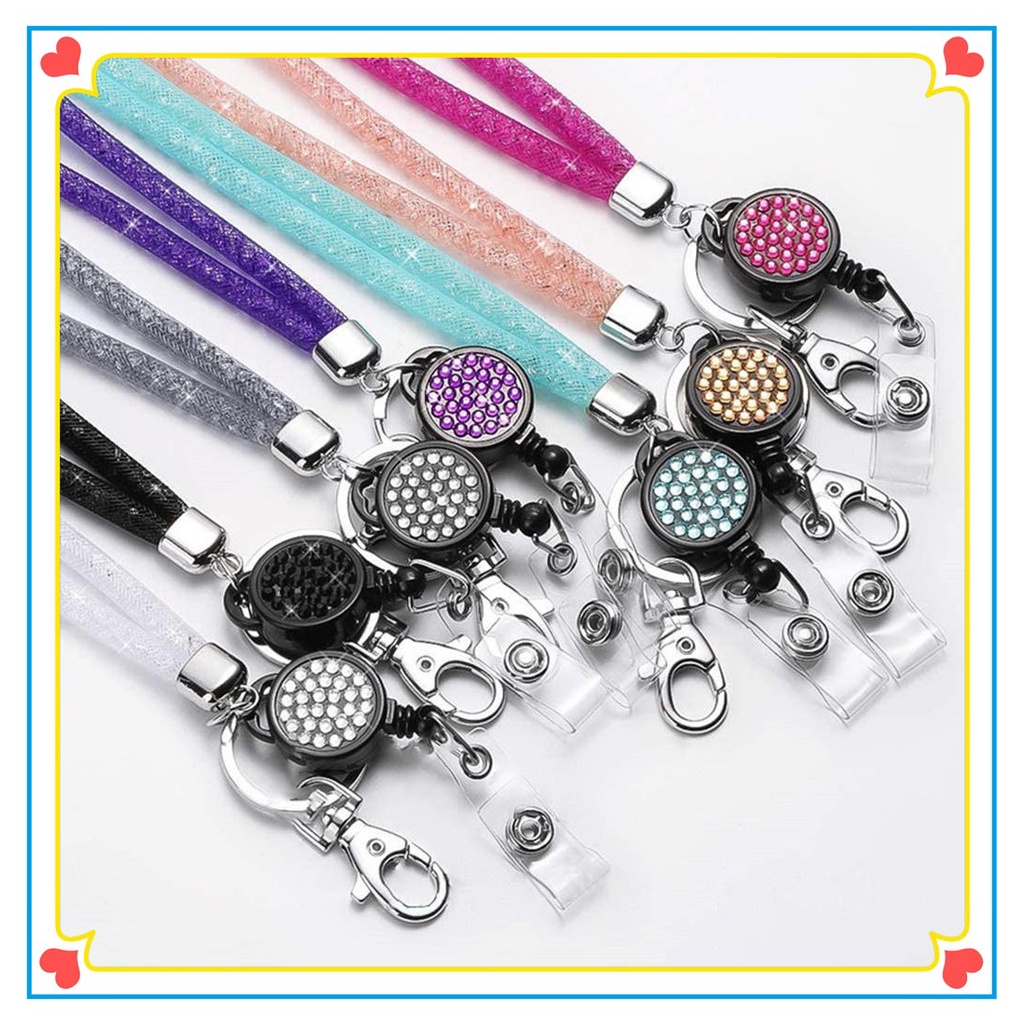 Strong Retractable Pretty Lanyard Necklace For ID Badges Holder And