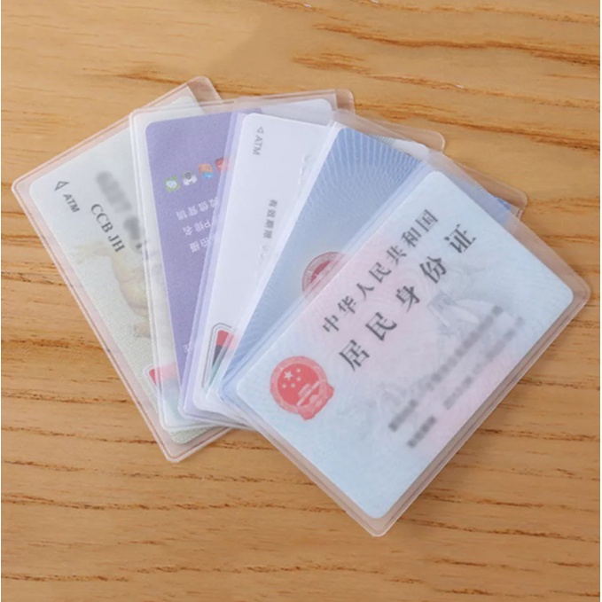 1pc Transparent Credit Card Sleeves Clear Waterproof Card Protector Soft PVC  Insert Card Holder | Shopee Philippines