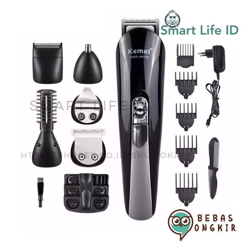 MESIN Kemei KM 600 Hair Clipper Trimmer Beard Shaver Razor 11 in 1 ...