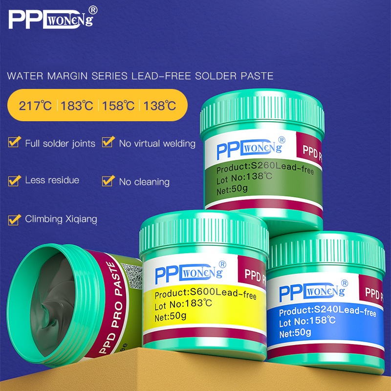 PPD Lead free Solder Paste Low Medium High Temperature Melting Point ...