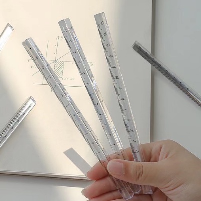 1pc Transparent triangle ruler three-edged three-dimensional scale tool ...