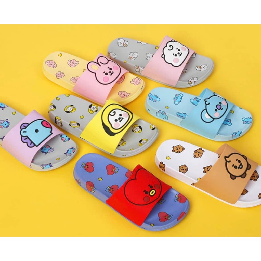 Bt21 Baby Drawing Slippers Official Line Friends Bts Merch Shopee