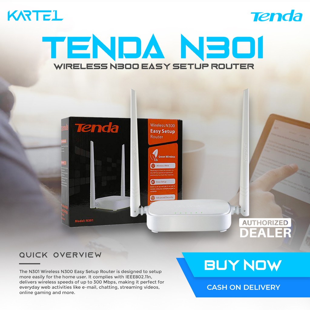 TENDA N301 Wireless WIFI Router (English Firmware) | Shopee Philippines