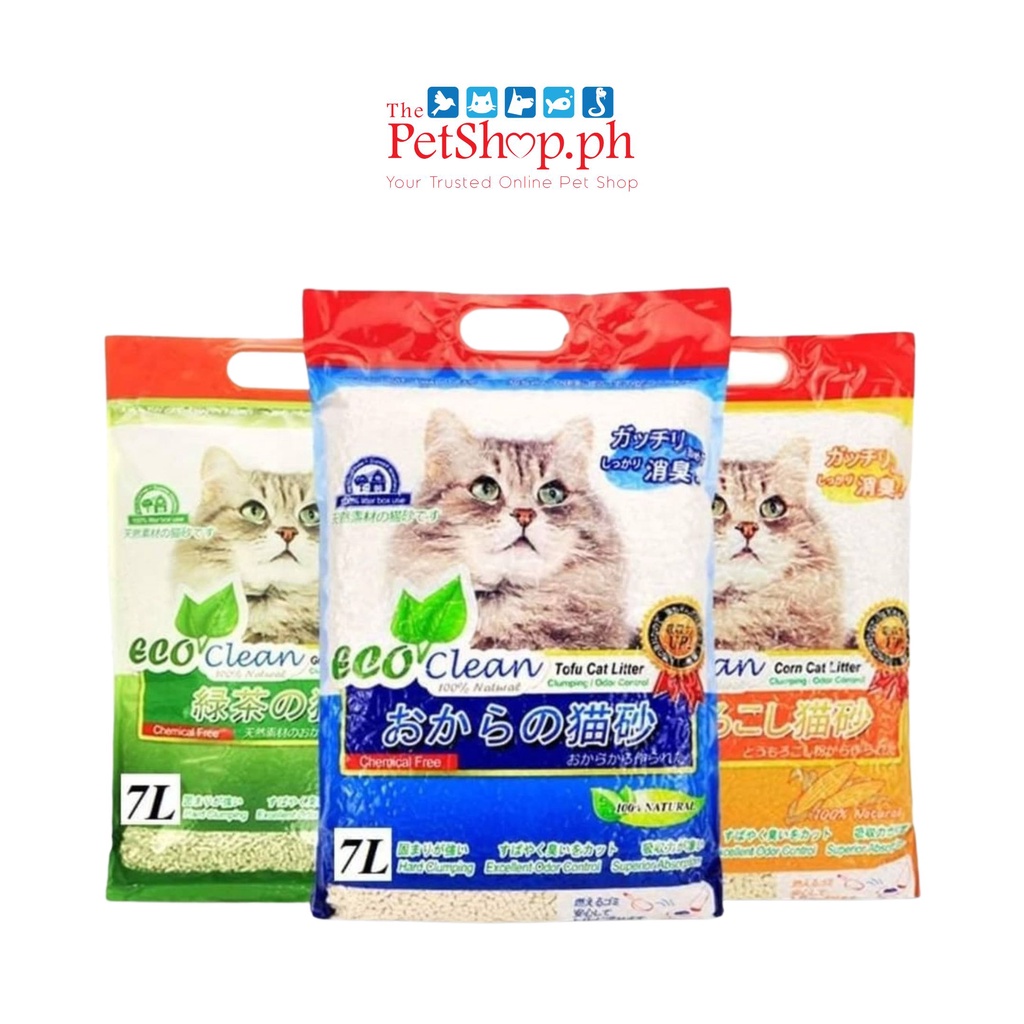 Eco Clean Tofu Cat Litter Clumping 7L Set of 6 Flushable Shopee