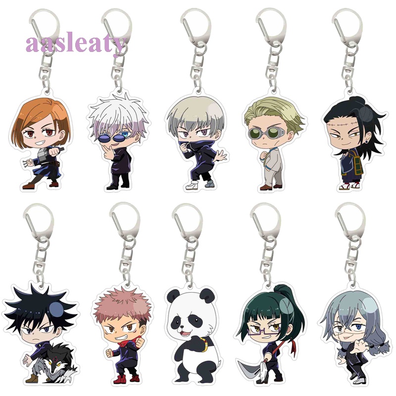 Aasleaty Jujutsu Kaisen Acrylic Keychain Cute Yuji Itadori Gojo Satoru ...