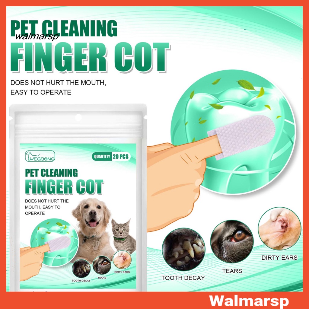 [WMP] Non-Woven Fabric Pet Dental Wet Finger Wipe Disposable Dog Cat ...