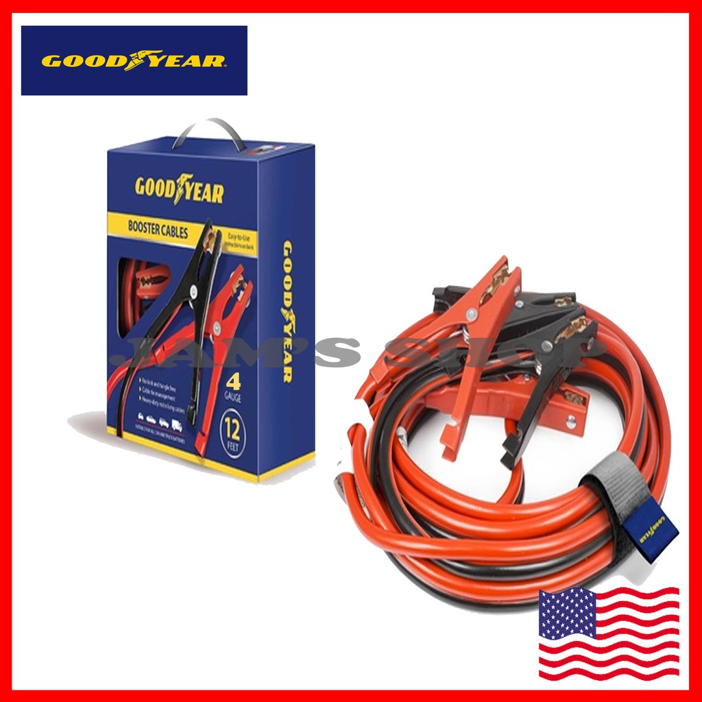 Goodyear™ Heavy Duty Jump Start Cable Red/black Booster Cables 4 Gauge
