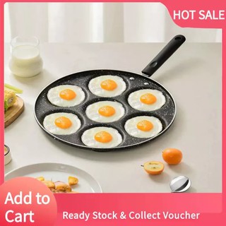 Pancake Pan Non-Stick Fried Egg Pan 4 Holes Frying Pan Pancakes Maker with Handle Crepe Pan for Breakfast Eggs Kitchen Utensils Burger Eye Pan for GAS