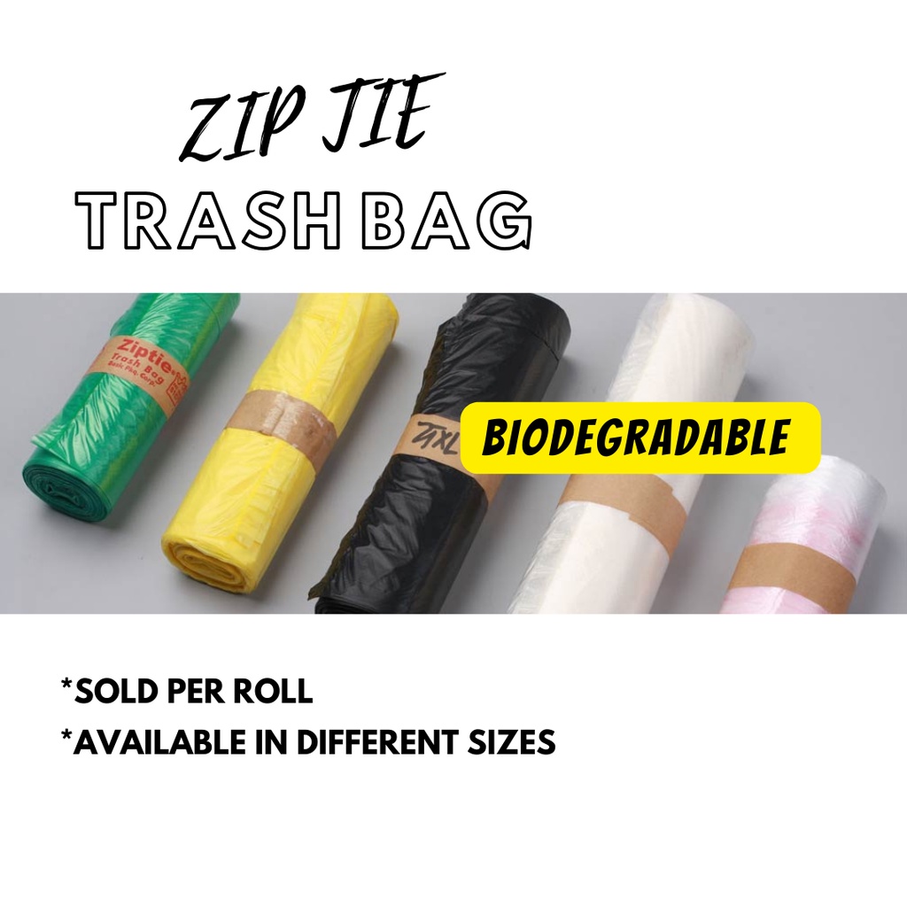 ZIP TIE THRIFT TRASH BAGS HDPE Trash Bag with 4 Flap Tie
