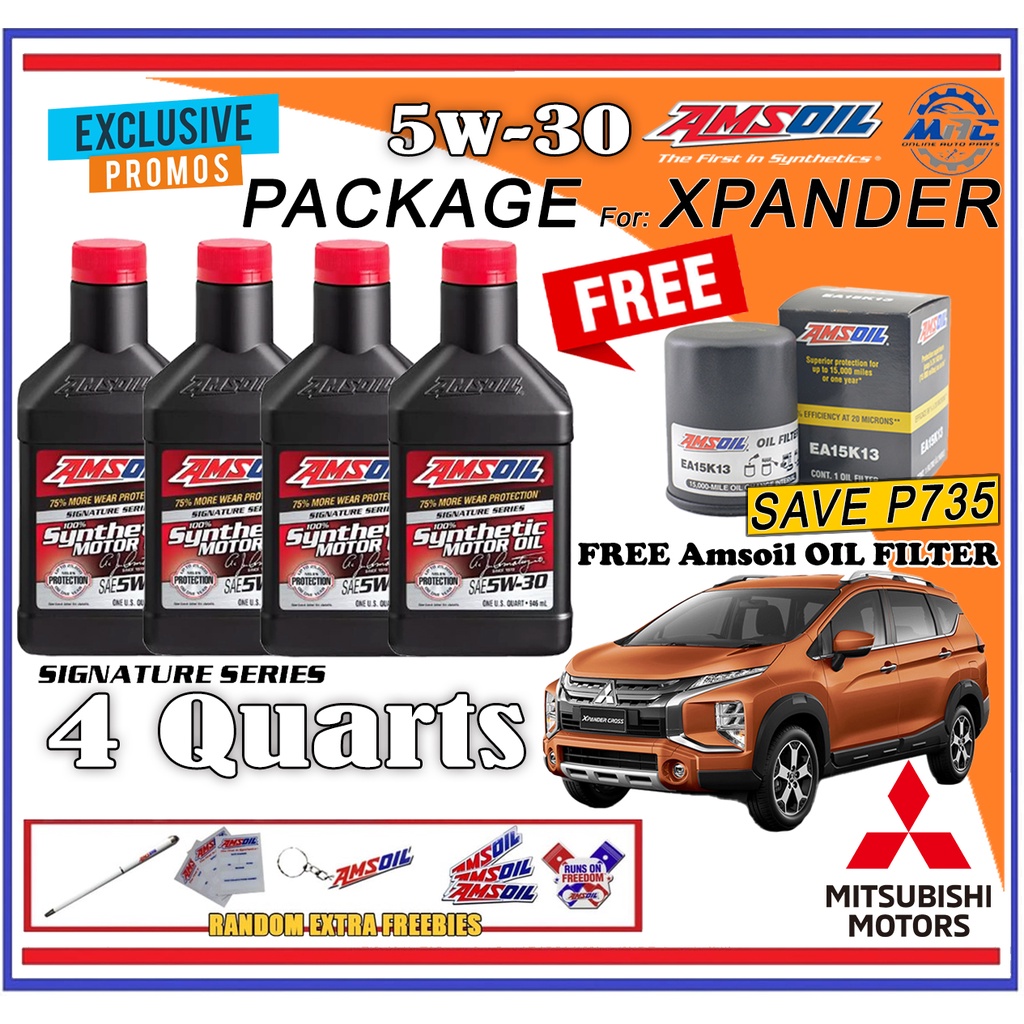 AMSOIL Signature Series 5W-30 4 quarts FREE Oil Filter Package for ...