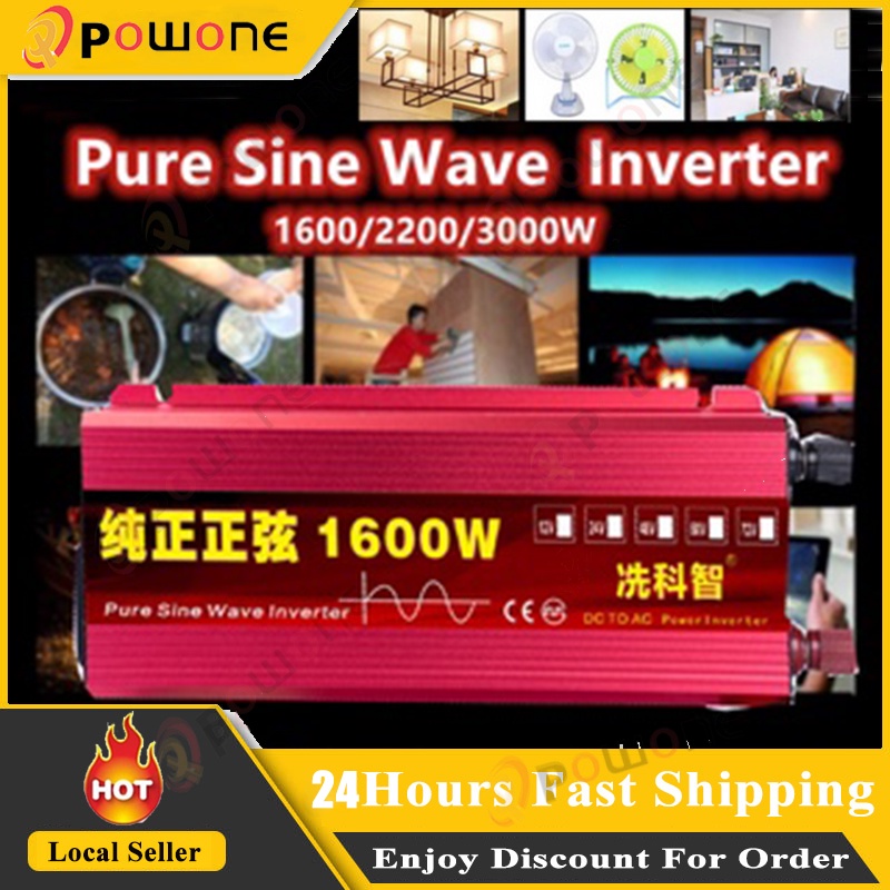 PSW inverter converter Inverter 12V 1600W Voltage Transformer Pure Sine