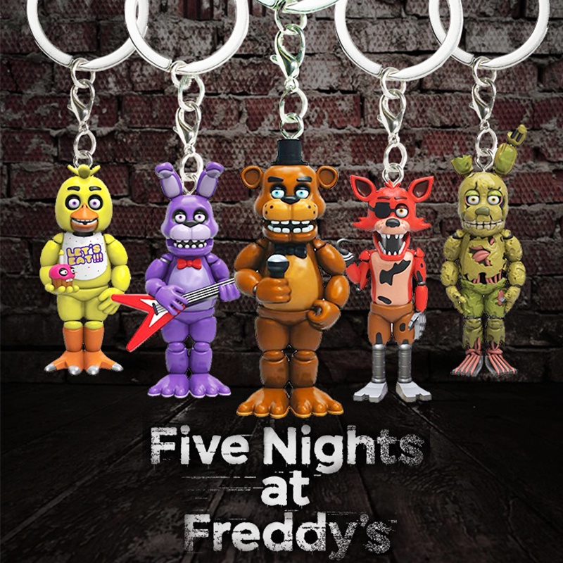 B4pcs Disney Thriller Games Five Nights At Freddys Action Figures Model Fnaf Pvc Keychains Pock 2046