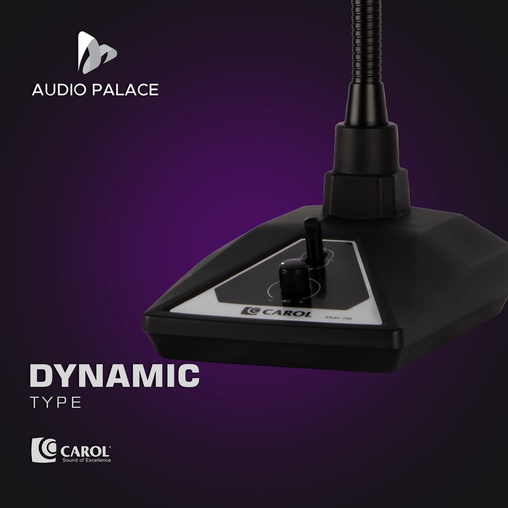 Carol MUD746 Desktop Microphone Uni-Directional Cardioid Dynamic Mic ...