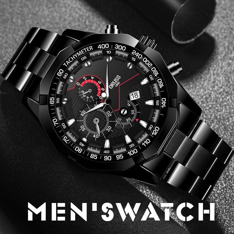 ORUSS Mens Watch Automatic Watch Stainless Steel Waterproof Dive Sports ...