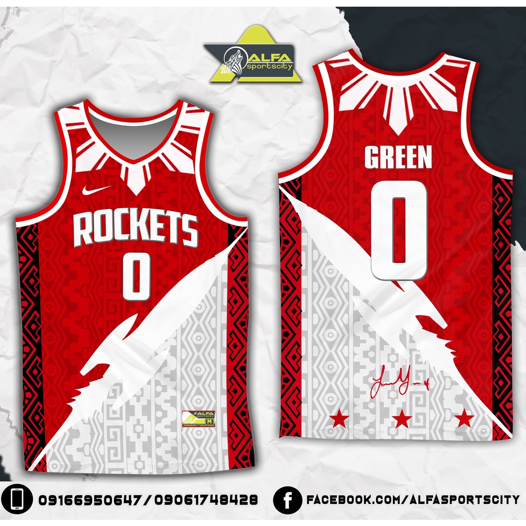 White and sale red basketball jersey