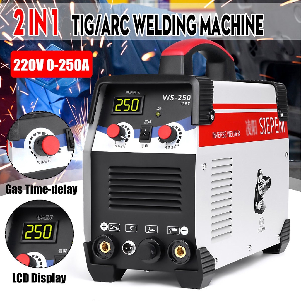 220V 7000W 2In1 TIG/ARC Welding Machine 250A MMA IGBT Inverter WS250