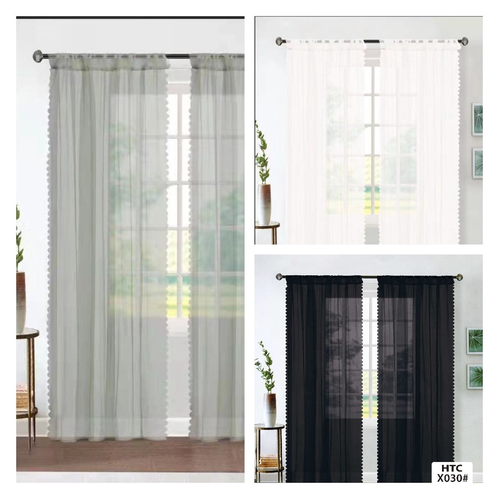 White Gray Black Solid Color 2022 New Curtain Sale For Window 1PC 100   21c8aa498f5d3d7187893f05c27b2b62