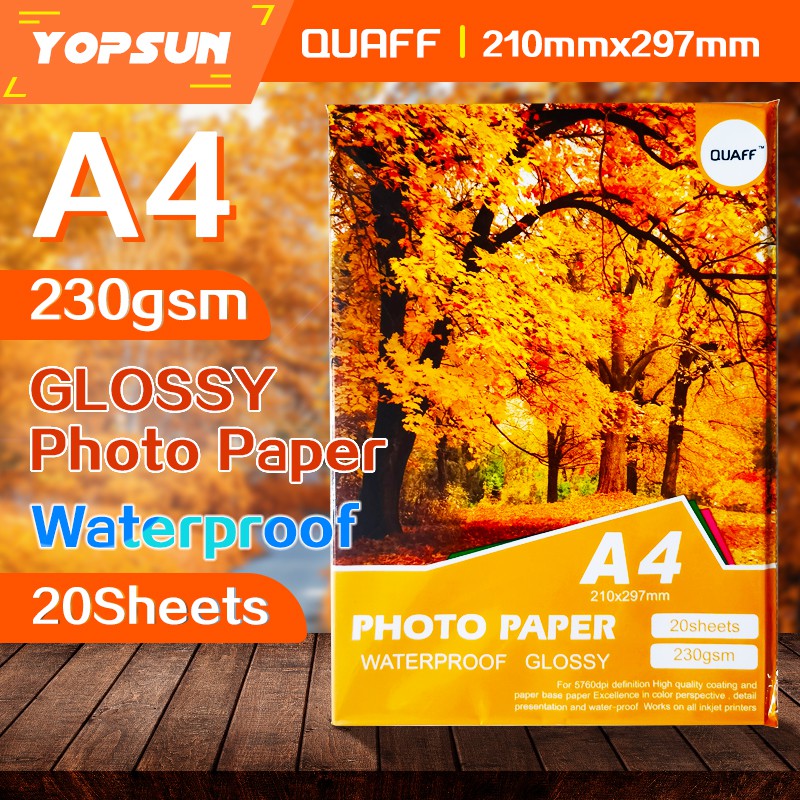 Quaff Photo Paper A R R R Glossy Gsm Sheets Shopee Philippines