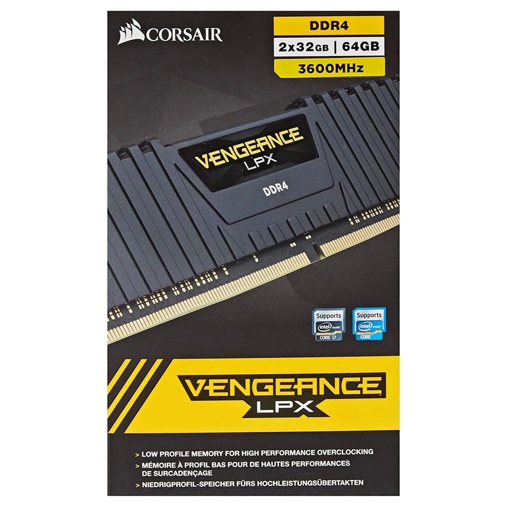 Corsair Vengeance LPX 64GB (2x32GB) DDR4 DRAM 3600MHz C18 Desktop ...