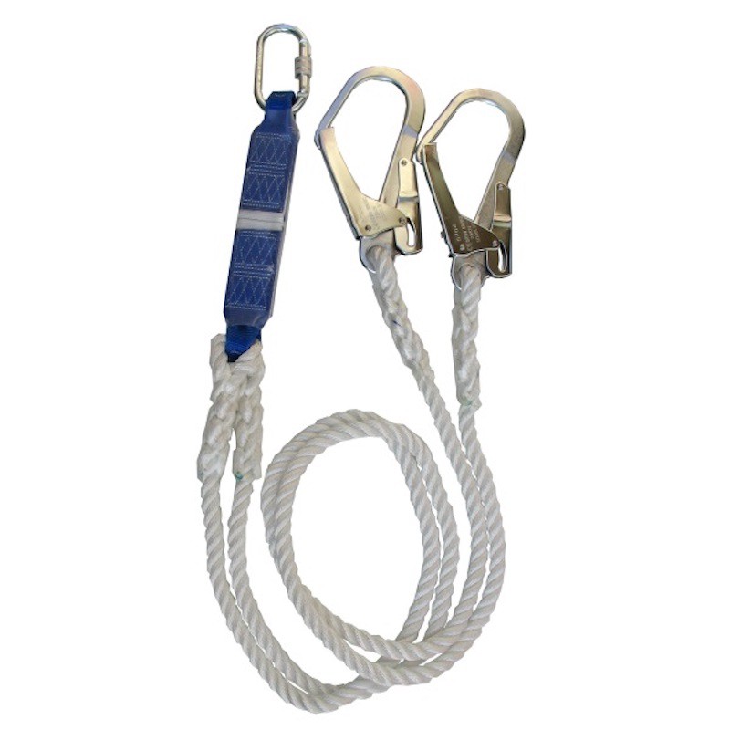 Adela EF32 Lanyard 14 MM Twin Leg Shock Absorbing Lanyard Double Hook