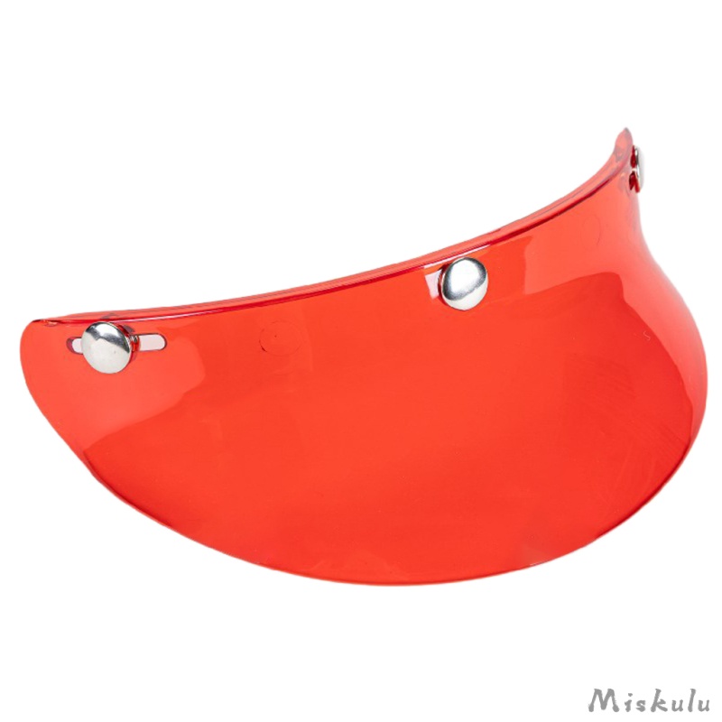 Generic 3-Snap Motorcycle Visor Peak Open Face Sun Shade Dark Blue