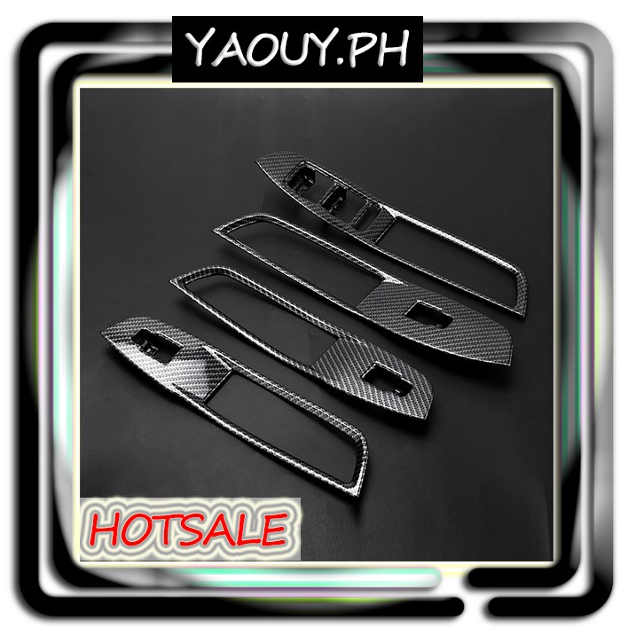 4pcs Door Window Switch Trim Cover Bezel Panel For Toyota Corolla 2006-2013 LHD