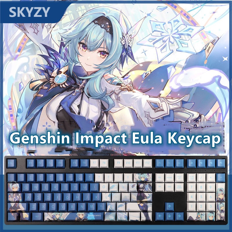 SKYZY Genshin Impact Keycap Cherry Profile Eula Theme Keycap PBT Dye ...